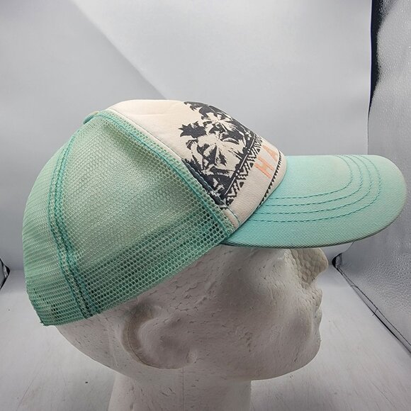 Billabong Hawaii Palm Trees Trucker Hat Cap Adjustable Casual Outdoors Summer - Picture 4 of 9